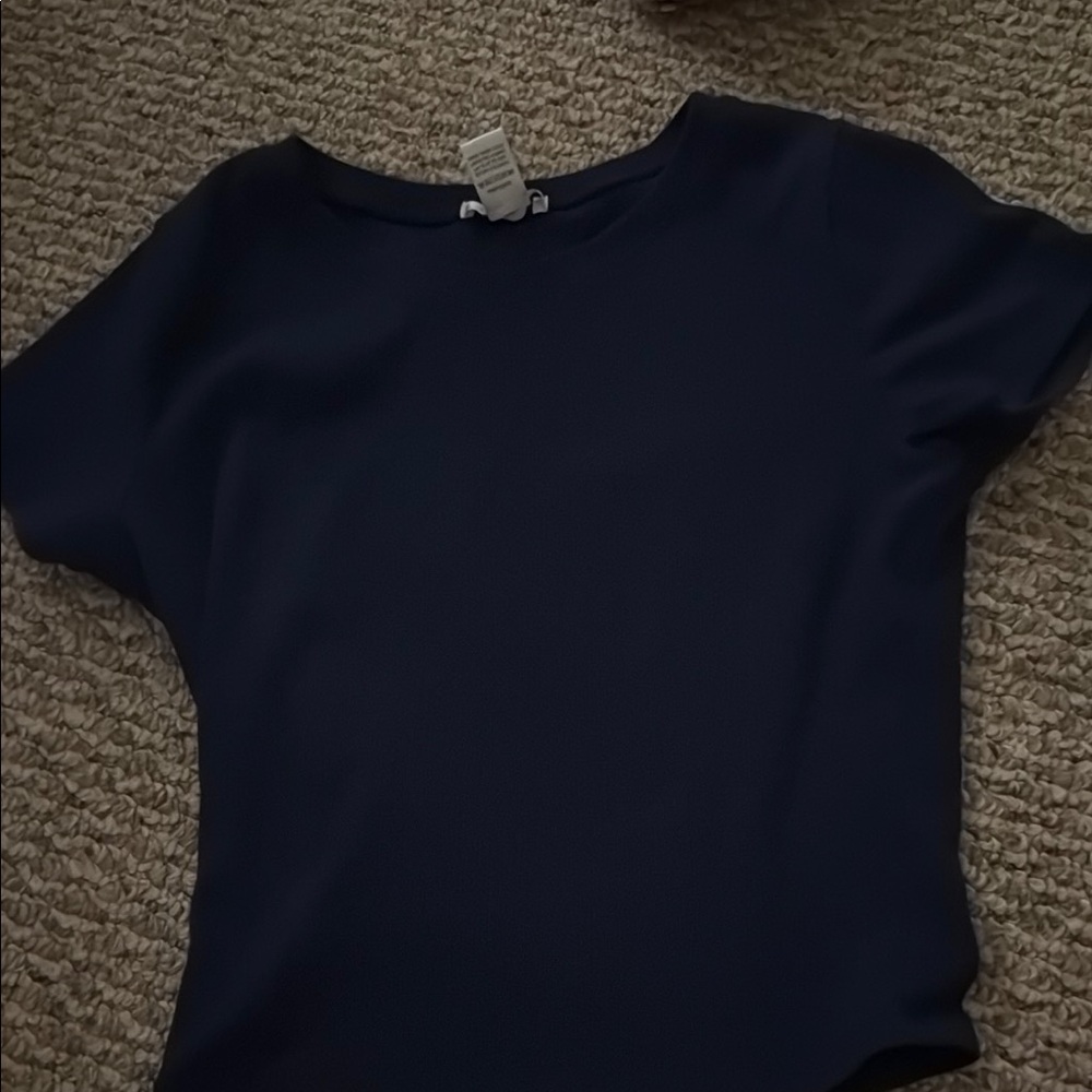 Elegant Navy Blue Women's Top